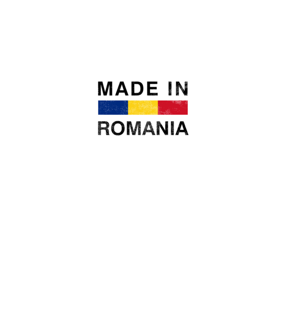 made in romania model negru pe tricou