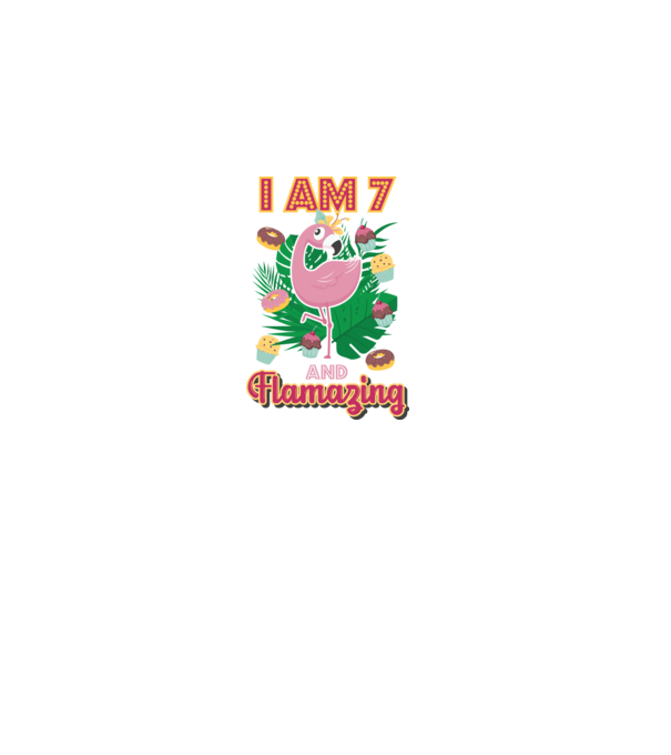 FLAMAZING Birthday 7 Years old model alb pe tricou