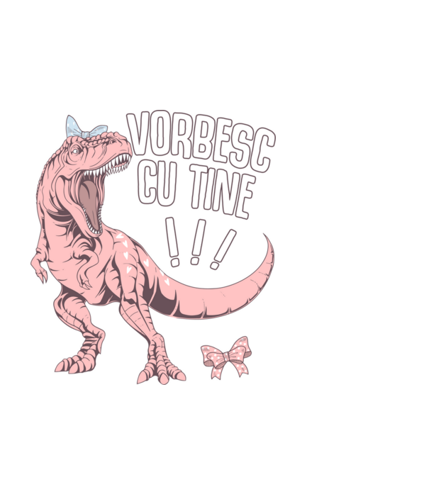 Vorbesc cu tine! #mamasaurus model negru pe tricou