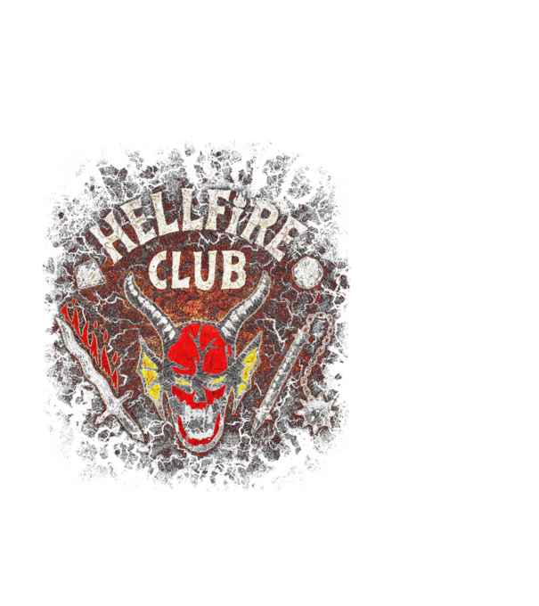 hellfire club stranger things model negru pe tricou