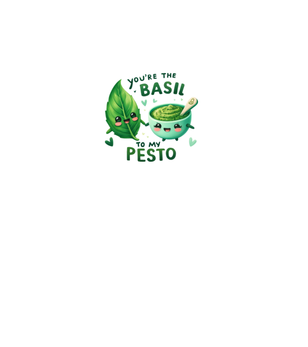 Basil to my Pesto model gri pe tricou