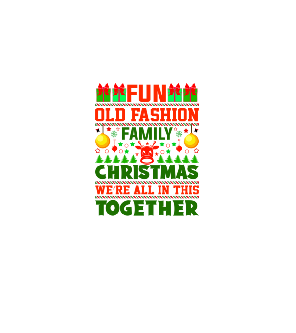 fun old fashion family christmas model negru pe tricou