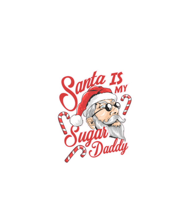 Santa is my sugar daddy model negru pe tricou