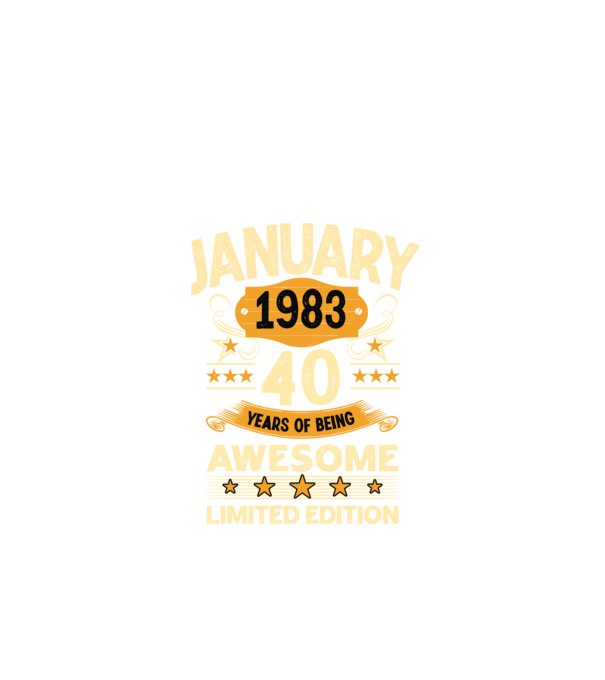 January 1983 40 years of being limited edition model negru pe tricou