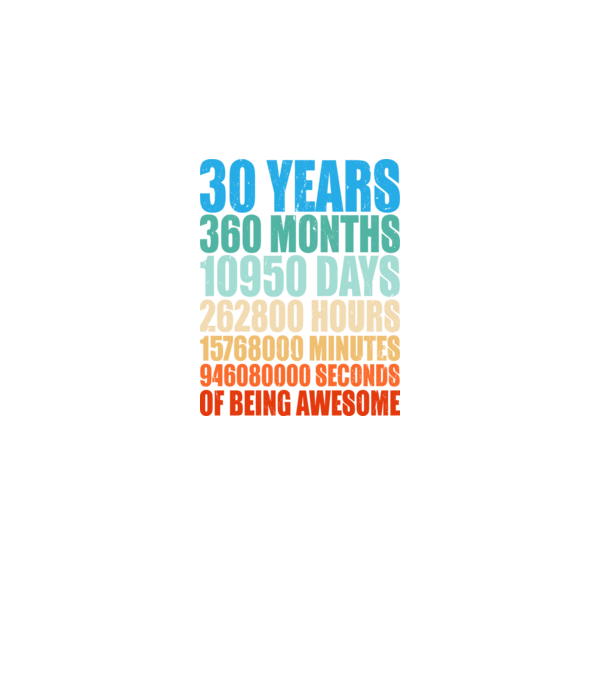 30 years of being awesome model negru pe tricou