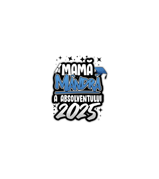Mamă Mândră a absolventului model alb pe tricou