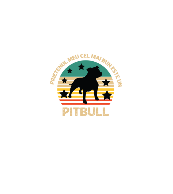 Prietenul meu cel mai bun este un pitbull model negru pe tricou
