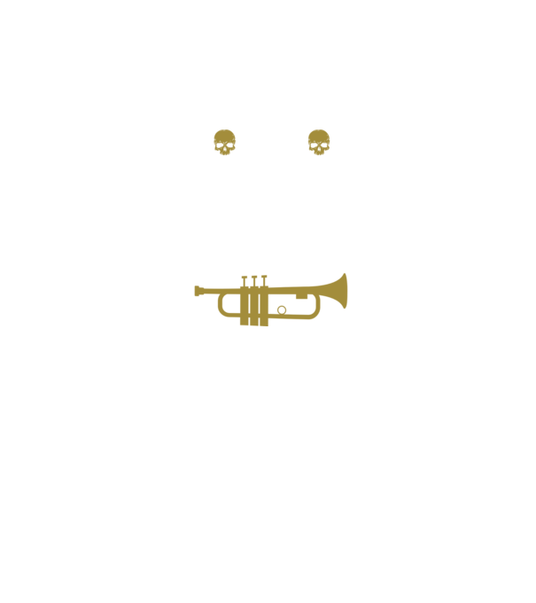 I play heavy metal trumpet model negru pe tricou
