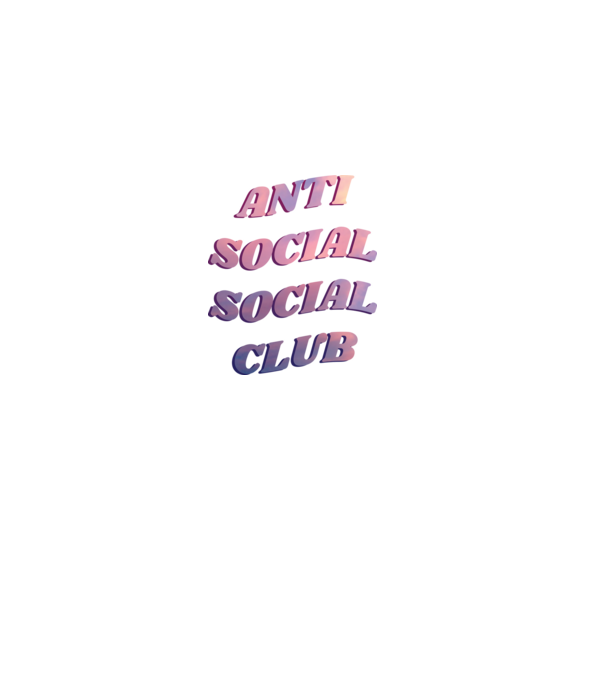 Anti social social club pink model negru pe tricou