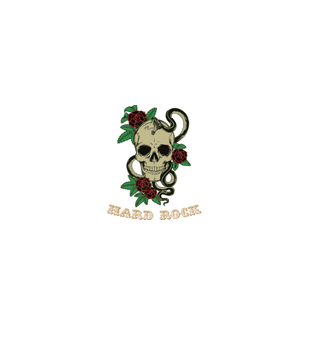 Hard Rock 1 model alb pe tricou