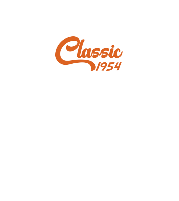 1954 Classic model alb pe tricou