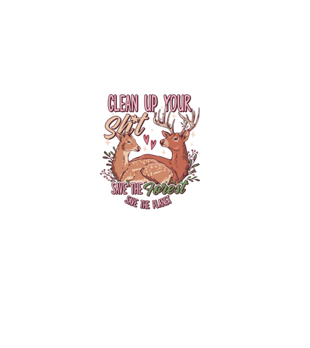 Save the forest model roz deschis pe tricou