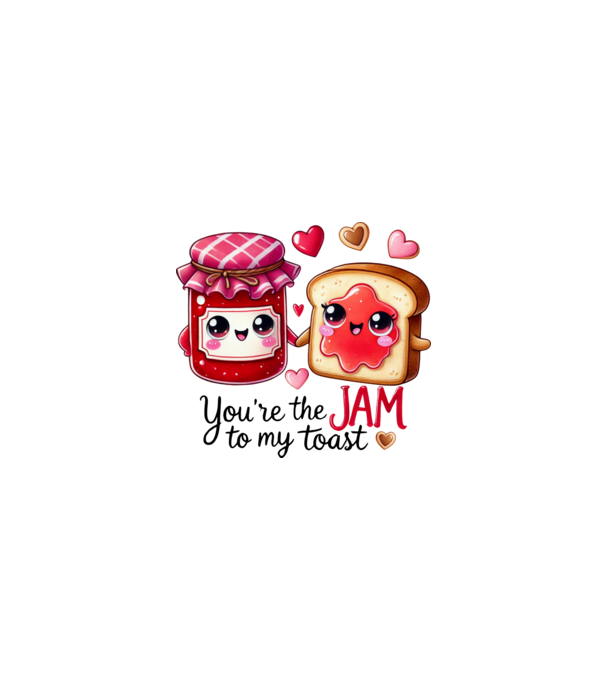 Jam to my Toast model alb pe tricou