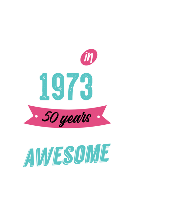 MADE IN 1973 model alb pe tricou
