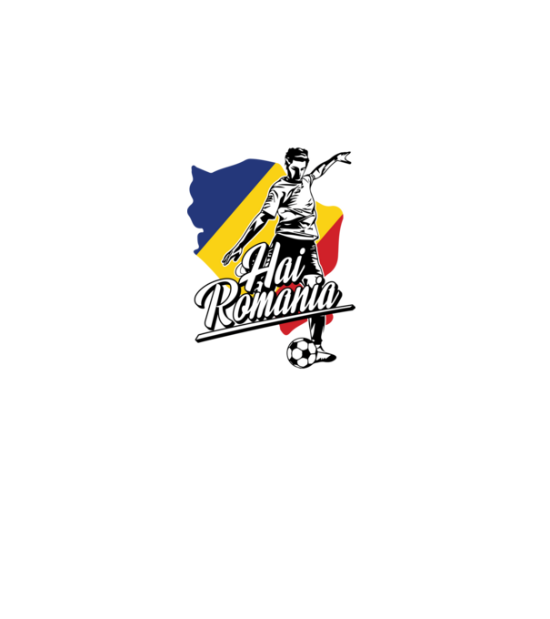 Hai romania fotbal model negru pe tricou