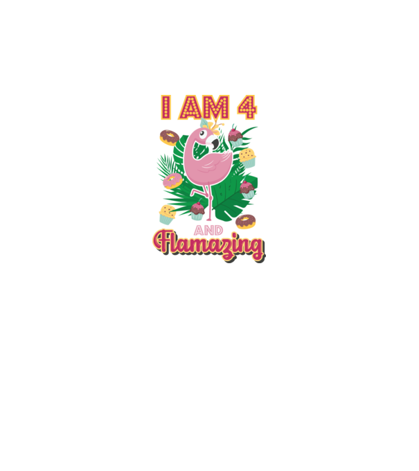 FLAMAZING Birthday 4 Years old model alb pe tricou