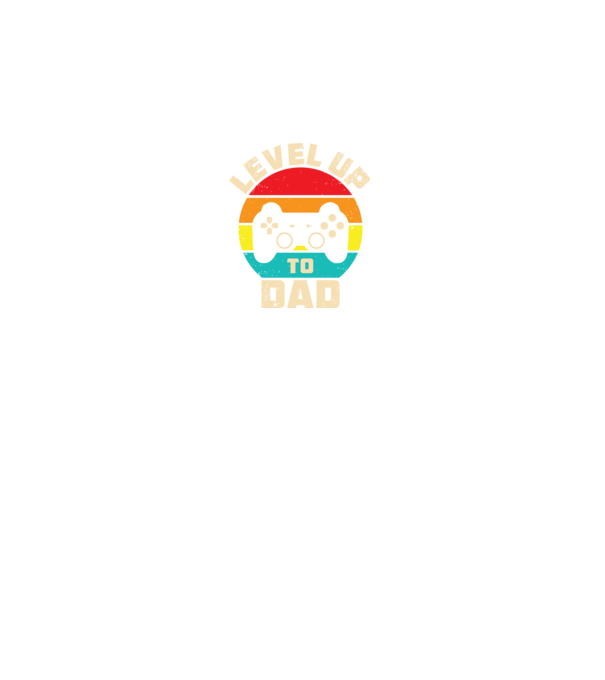 Level Up Dad model negru pe tricou