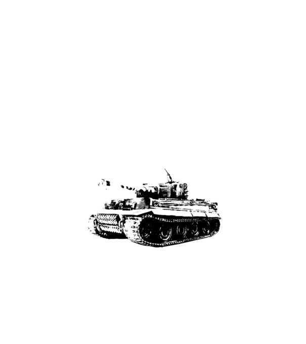 Panzer VI tiger model negru pe tricou