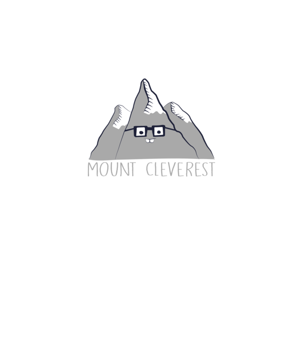 Mount cleverest model negru pe tricou