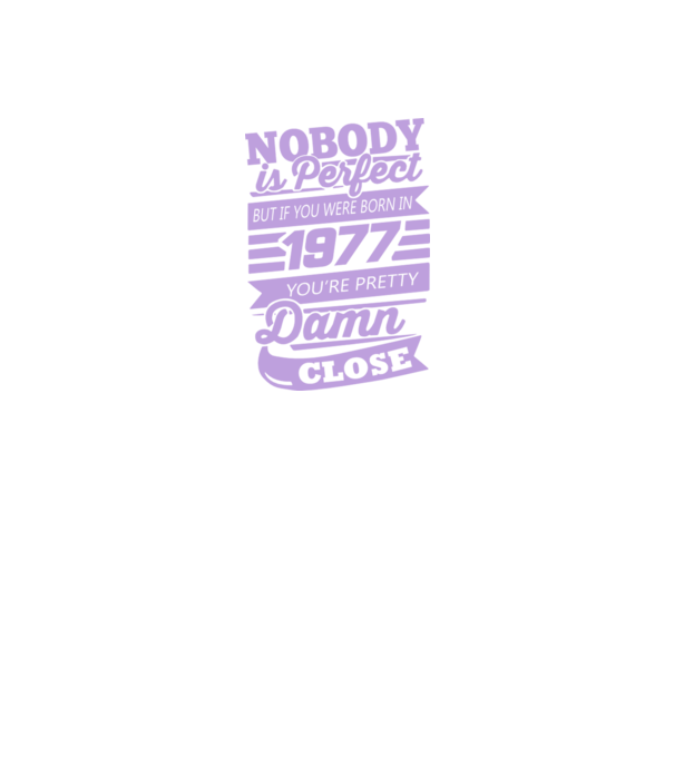 Nobody 1977 model mov pe tricou