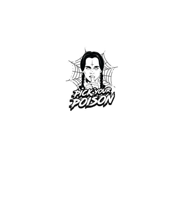 WEDNESDAY Pick your poison model negru pe tricou