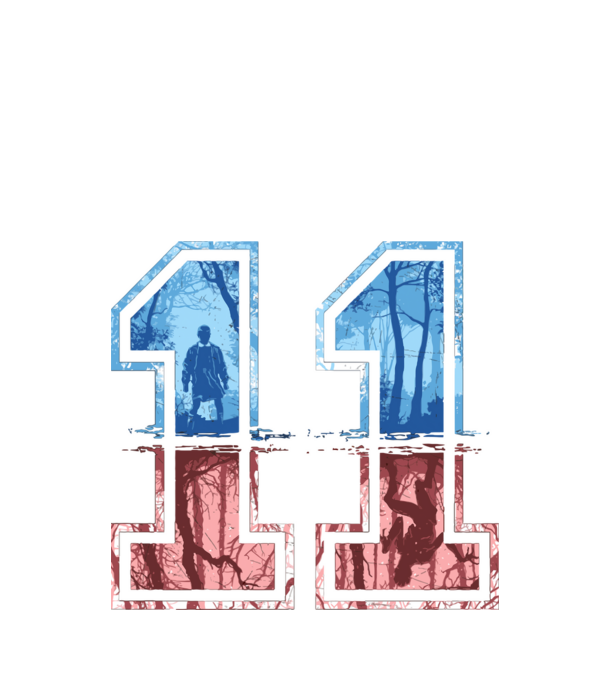11 eleven stranger things model negru pe tricou