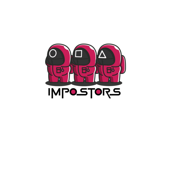 impostors squid game model alb pe tricou
