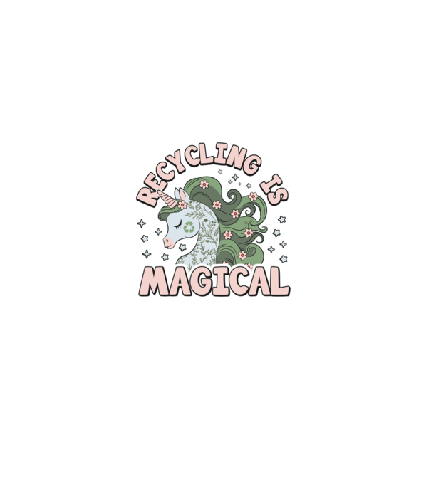 Recycling is magical model negru pe tricou