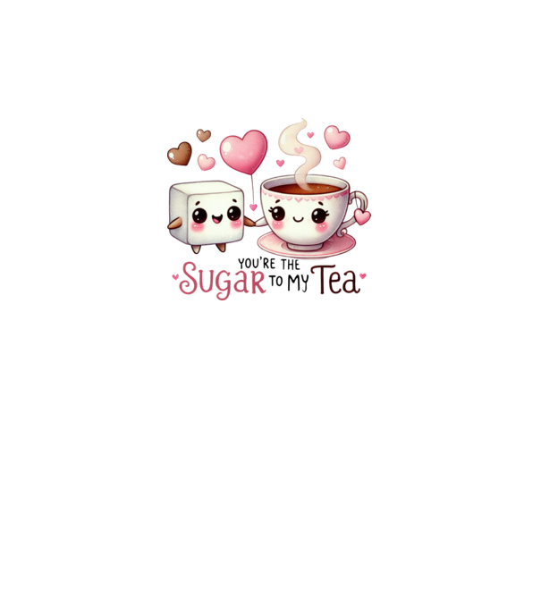 Sugar to my Tea model alb pe tricou