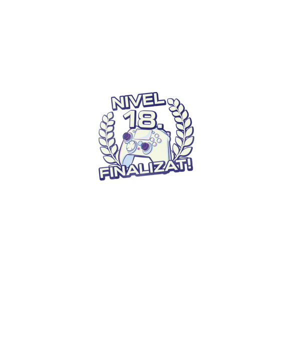 Nivel 18 finalizat! model negru pe tricou