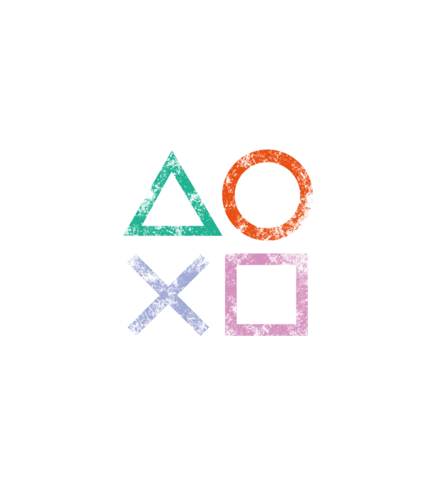 PlayStation icon model negru pe tricou