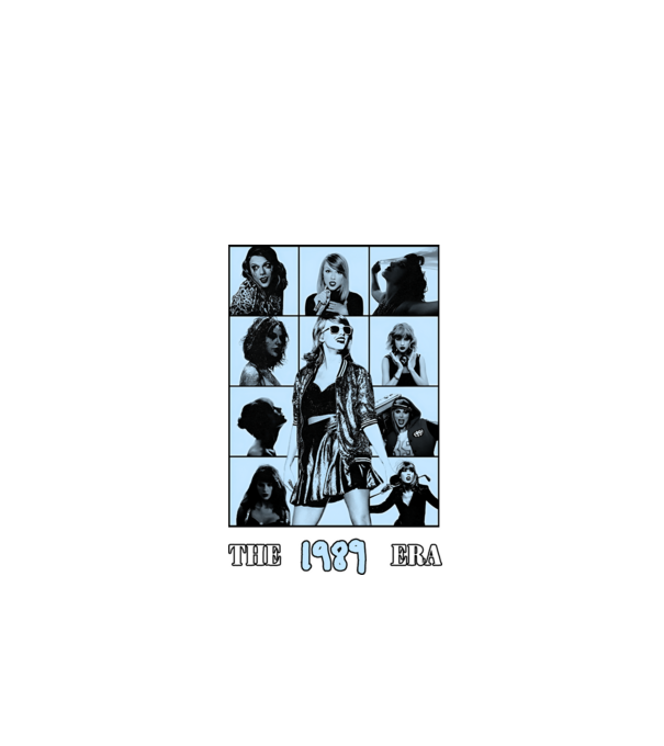 Taylor Swift ERAS blue model negru pe tricou