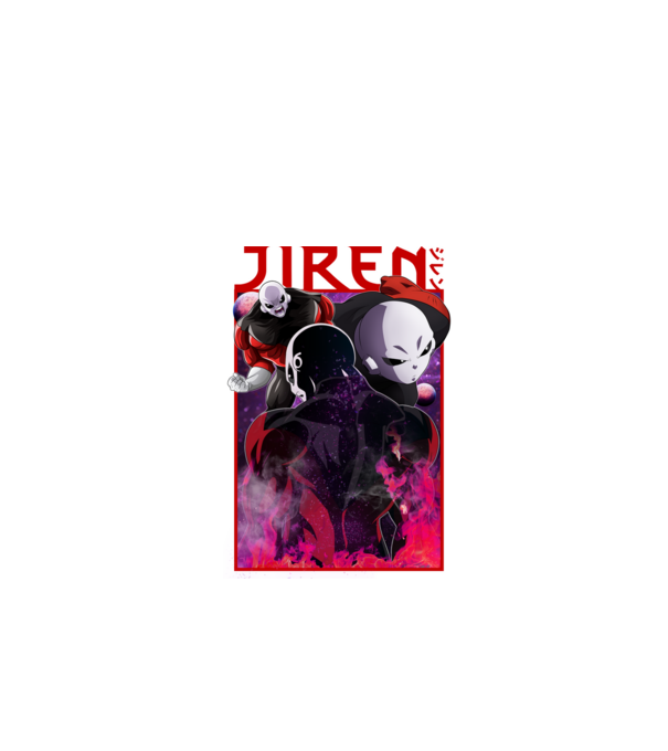 jiren dragonball model negru pe tricou