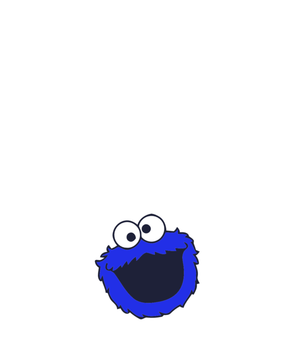 Cookie Monster Face model negru pe tricou