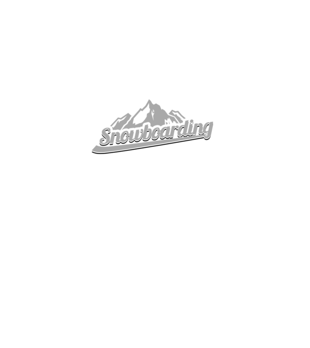 Snowboarding model alb pe tricou