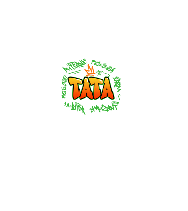 Graffiti tata model negru pe tricou