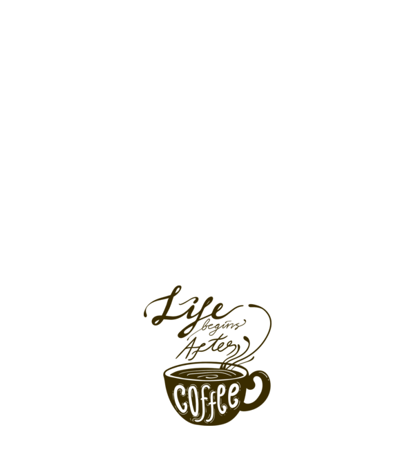 Life begins after coffee model negru pe tricou