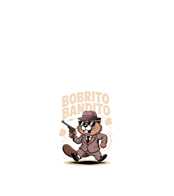 Bobrito Bandito model alb pe tricou