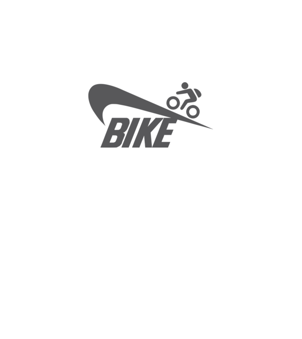 Bike logo model alb pe tricou