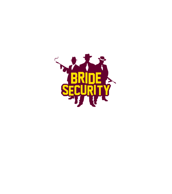 Bride Security model alb pe tricou