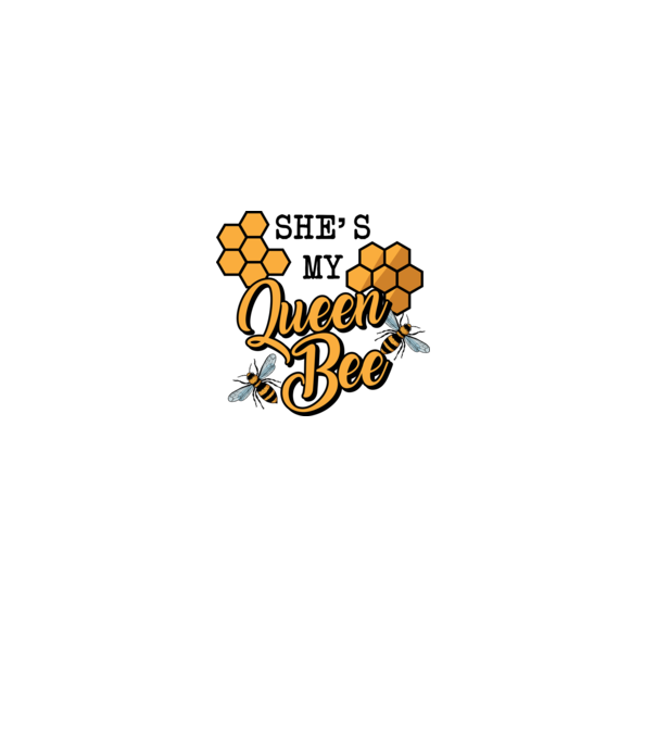 Queen Bee model albastru deschis pe tricou