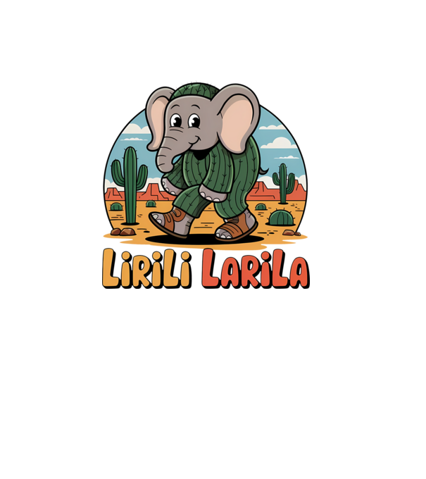 Lirili Larila model negru pe tricou