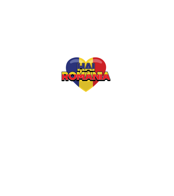 Romania heart model negru pe tricou