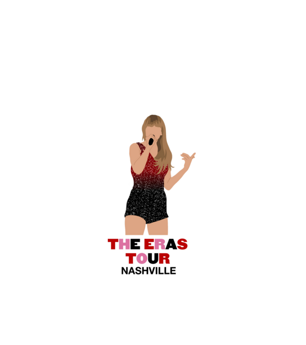 Taylor Swift The Eras Tour Nashville model alb pe tricou