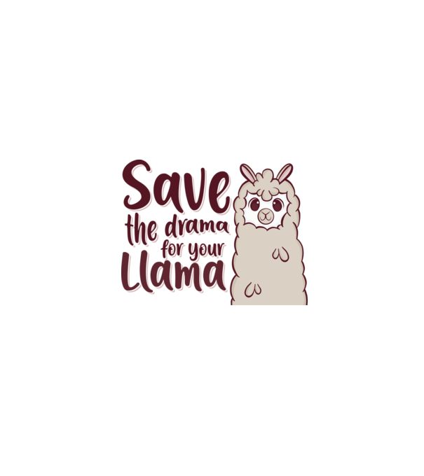 Save the drama from the llama model alb pe tricou