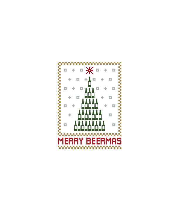 Merry Beermas model negru pe tricou