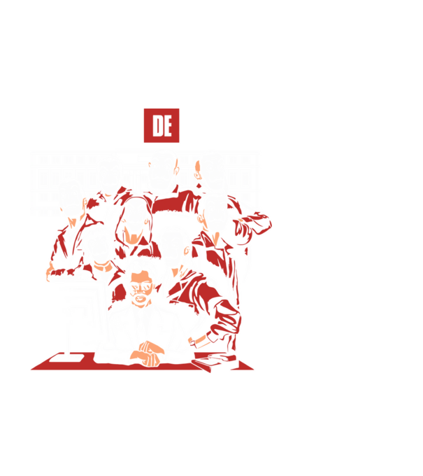 La casa de papel grupo model negru pe tricou