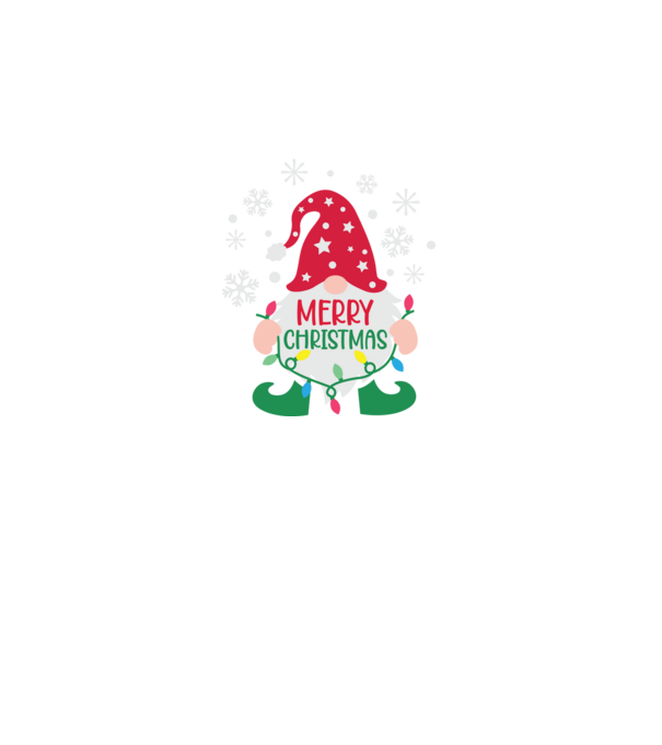 Merry christmas gnome model negru pe tricou