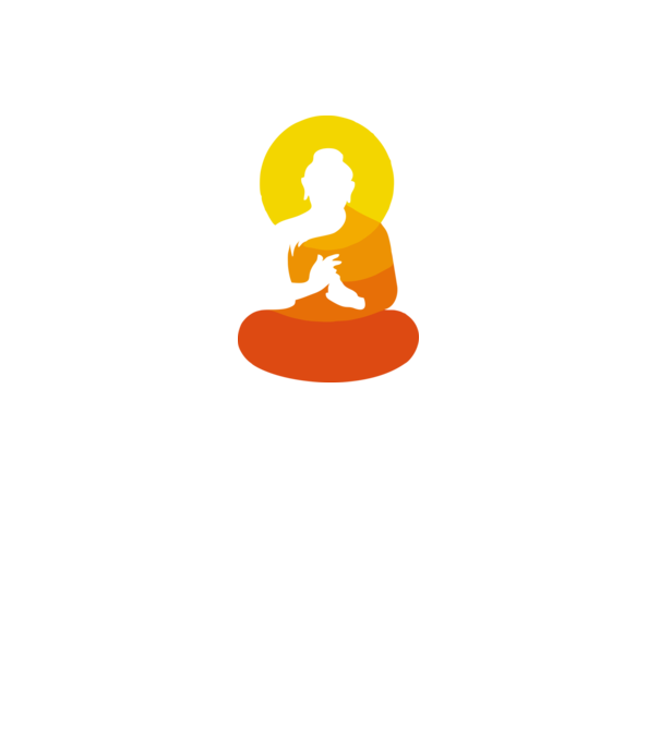 Călugăr meditator model negru pe tricou