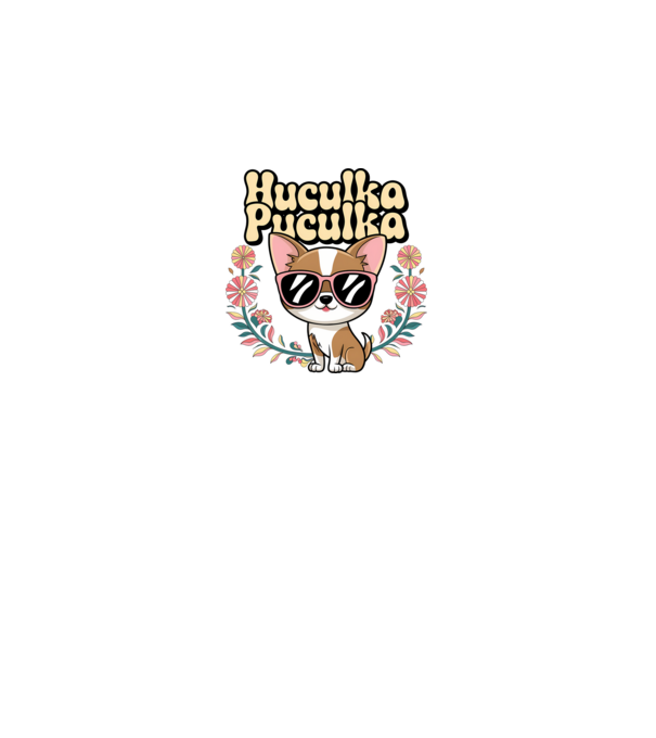 Huculka Puculka câine 1 model alb pe tricou